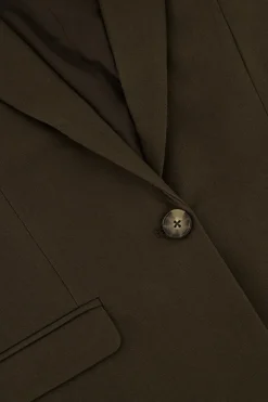 Donkergroen Lang Gilet Met Klepzakken