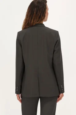 Donkergroene Blazer Met Dubbele Knopen