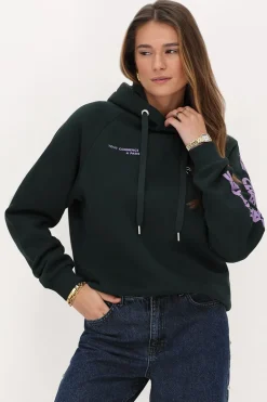 Donkergroene Hoodie "Le Club Des Artistes"