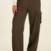 Donkergroene Pantalon Cargo