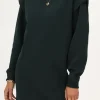 Donkergroene Sweaterjurk Met Schoudervulling