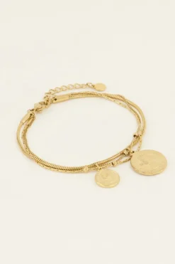 Driedubbele Armband Met Bedels
