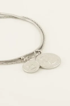 Driedubbele Armband Met Bedels