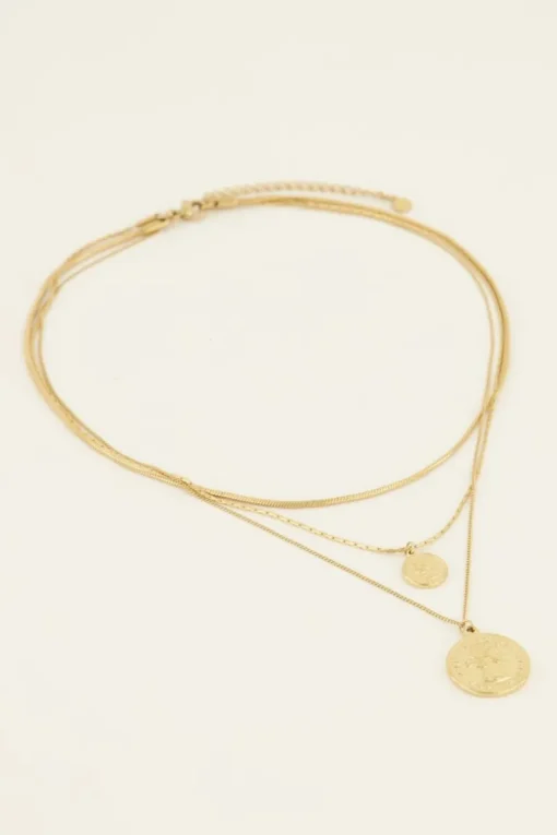 Driedubbele Ketting Met Bedels