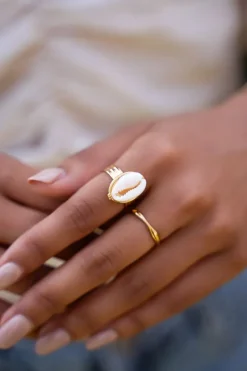 Driedubbele Ring Met Schelp