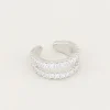 Ear Cuff Dubbele Ring Strass