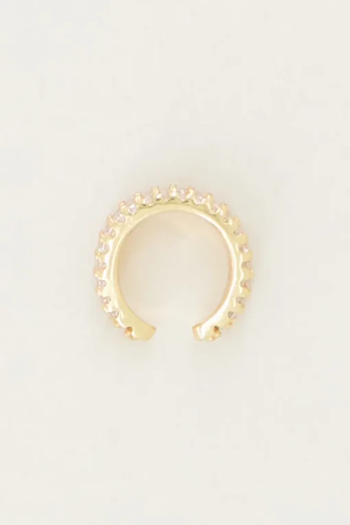 Ear Cuff Dubbele Ring Strass