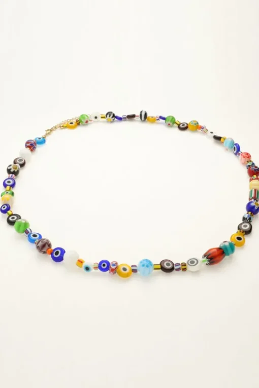Equal Ketting Met Gekleurde Glaskralen