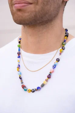 Equal Ketting Met Gekleurde Glaskralen