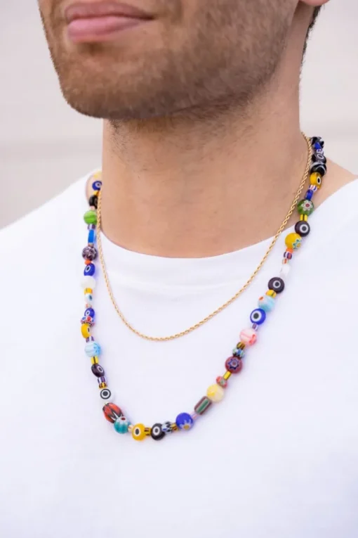 Equal Ketting Met Gekleurde Glaskralen