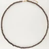 Equal Ketting Met Zwarte Platte Kralen