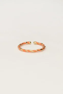 Gedraaide Ring Met Oranje