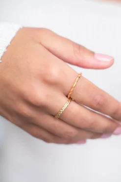 Gedraaide Ring Met Oranje
