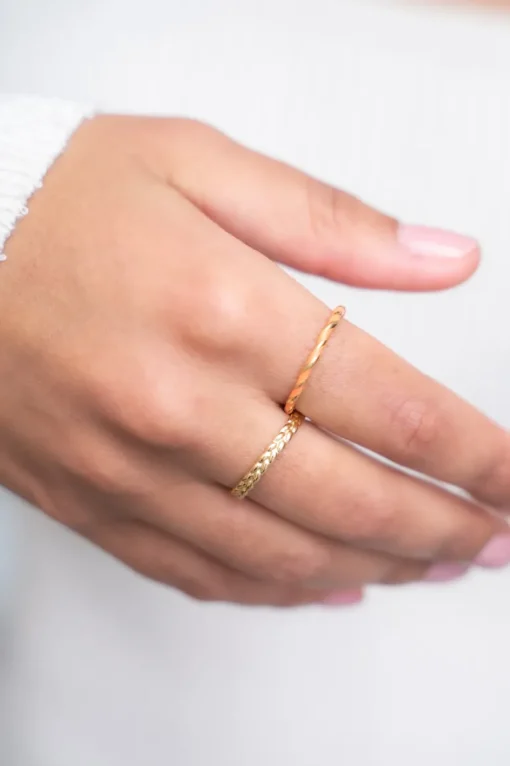 Gedraaide Ring Met Oranje