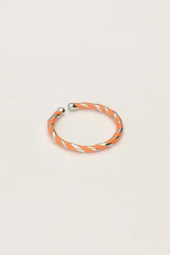 Gedraaide Ring Met Oranje