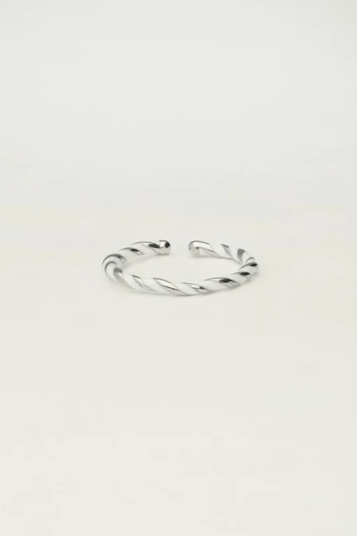 Gedraaide Ring Met Wit