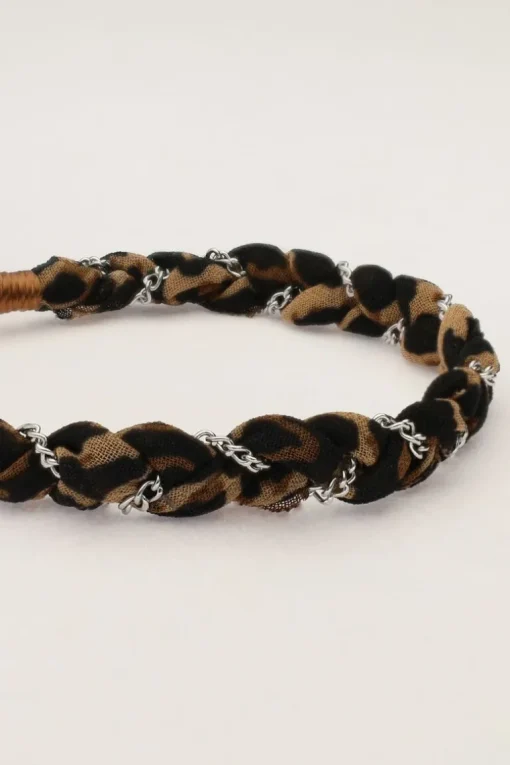 Gevlochten Armband Met Panterprint