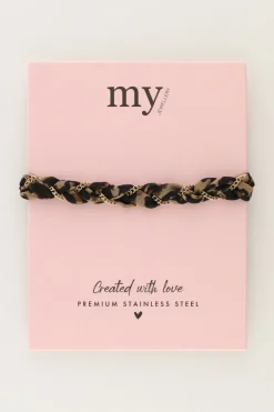 Gevlochten Armband Met Panterprint
