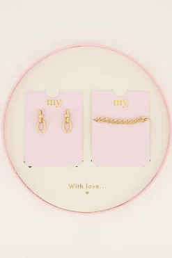 Giftbox Oorbellen & Schakelarmband