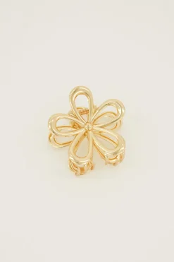 Gouden Bloem Haarclip