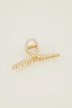 Gouden Haarclip Met Parels