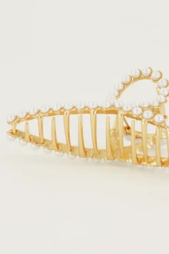 Gouden Haarclip Met Parels