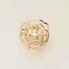 Gouden Rozen Haarclip Met Parel
