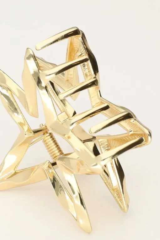 Gouden Ster Haarclip Gedraaid