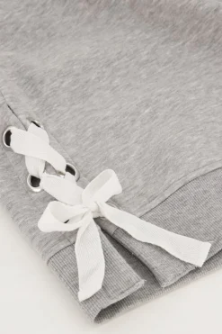 Grijze Sweater Met Witte Strikjes