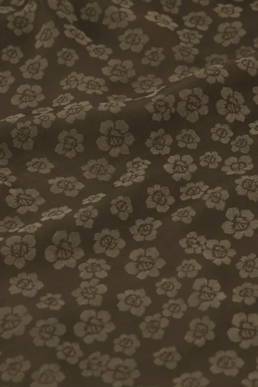 Groene Jacquard Jurk Met Lange Mouwen