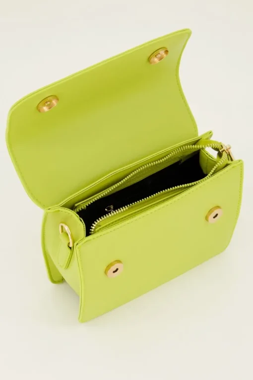 Groene Leather Look Crossbody Tas