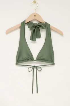 Groene Multiway Bikini Top Glanzend
