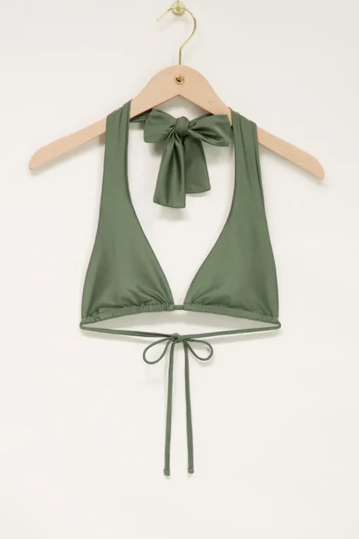 Groene Multiway Bikini Top Glanzend