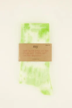 Groene Sokken Tie Dye
