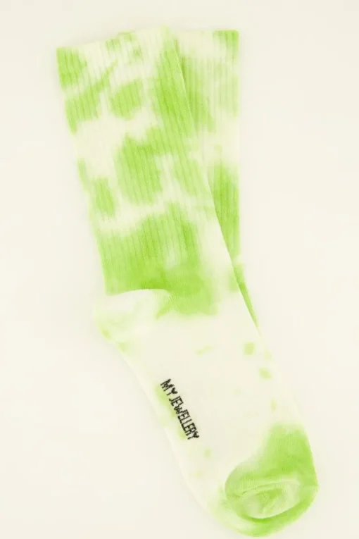 Groene Sokken Tie Dye