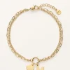 Initial Dubbele Armband Met Hartje