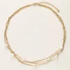 Ketting Met Drie Kettinkjes En Parels