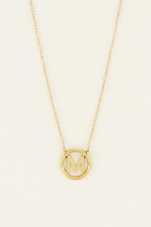 Ketting Met Initial In Ronde Bedel