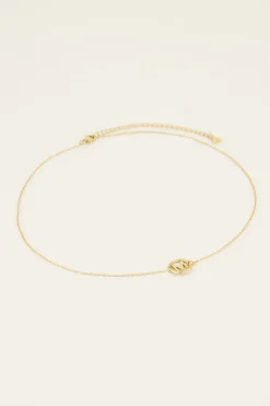 Ketting Met Initial In Ronde Bedel
