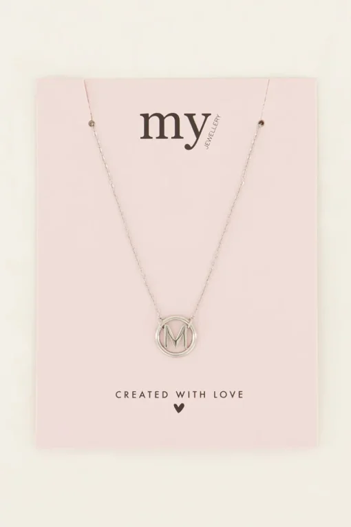 Ketting Met Initial In Ronde Bedel