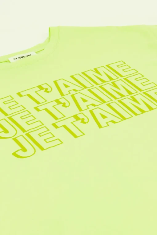Limegroen T-shirt Je T’aime