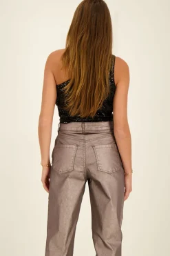 Metallic Coated Jeans