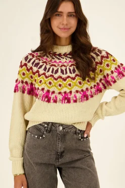 Multikleur Trui Jacquard