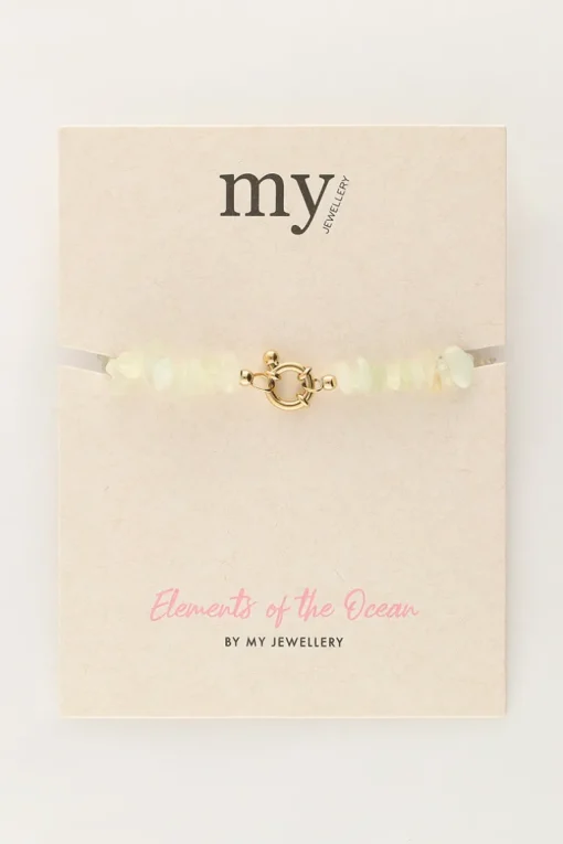 Ocean Armband Met Mintgroene Steentjes