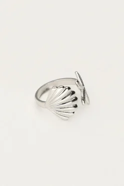 Ocean Ring Met Schelp En Zeester