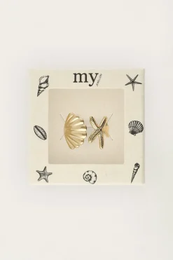 Ocean Ring Met Schelp En Zeester
