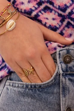 Ocean Ring Met Schelp En Zeester