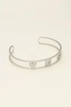 Open Bangle Met Initial