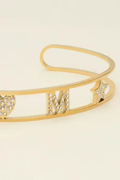 Open Bangle Met Initial