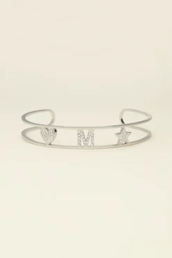 Open Bangle Met Initial